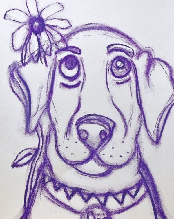 Perro Con Flor