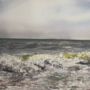 Seascape on a cloudy day