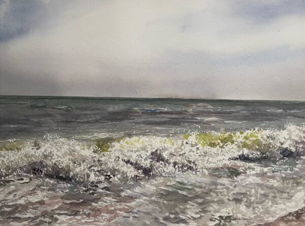 Seascape on a cloudy day