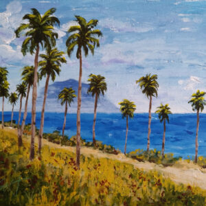 St. Eustatius, View of Saba Island